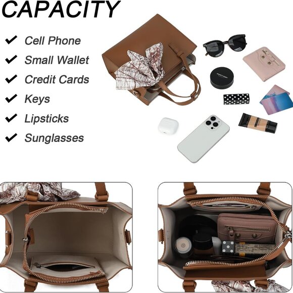 Small Crossbody Purse PU Leather Compact Shoulder Bag Casual for Women - Picture 3 of 5